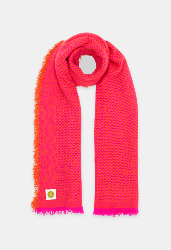 SCARF NEON PINK/ORANGE DAISY