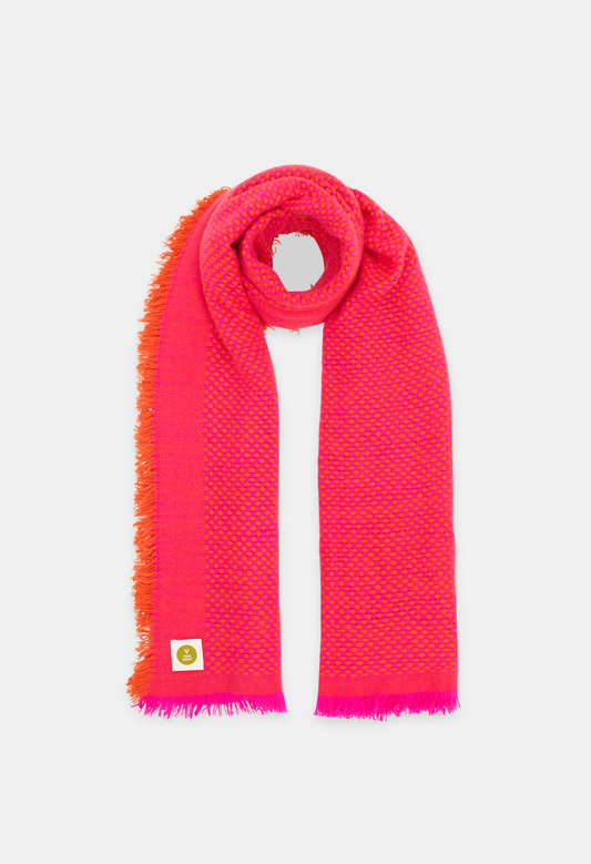 SCARF NEON PINK/ORANGE DAISY