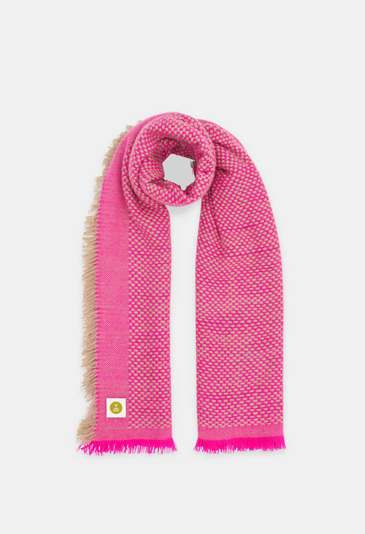 SCARF NEON PINK/PLAZA TAUPE