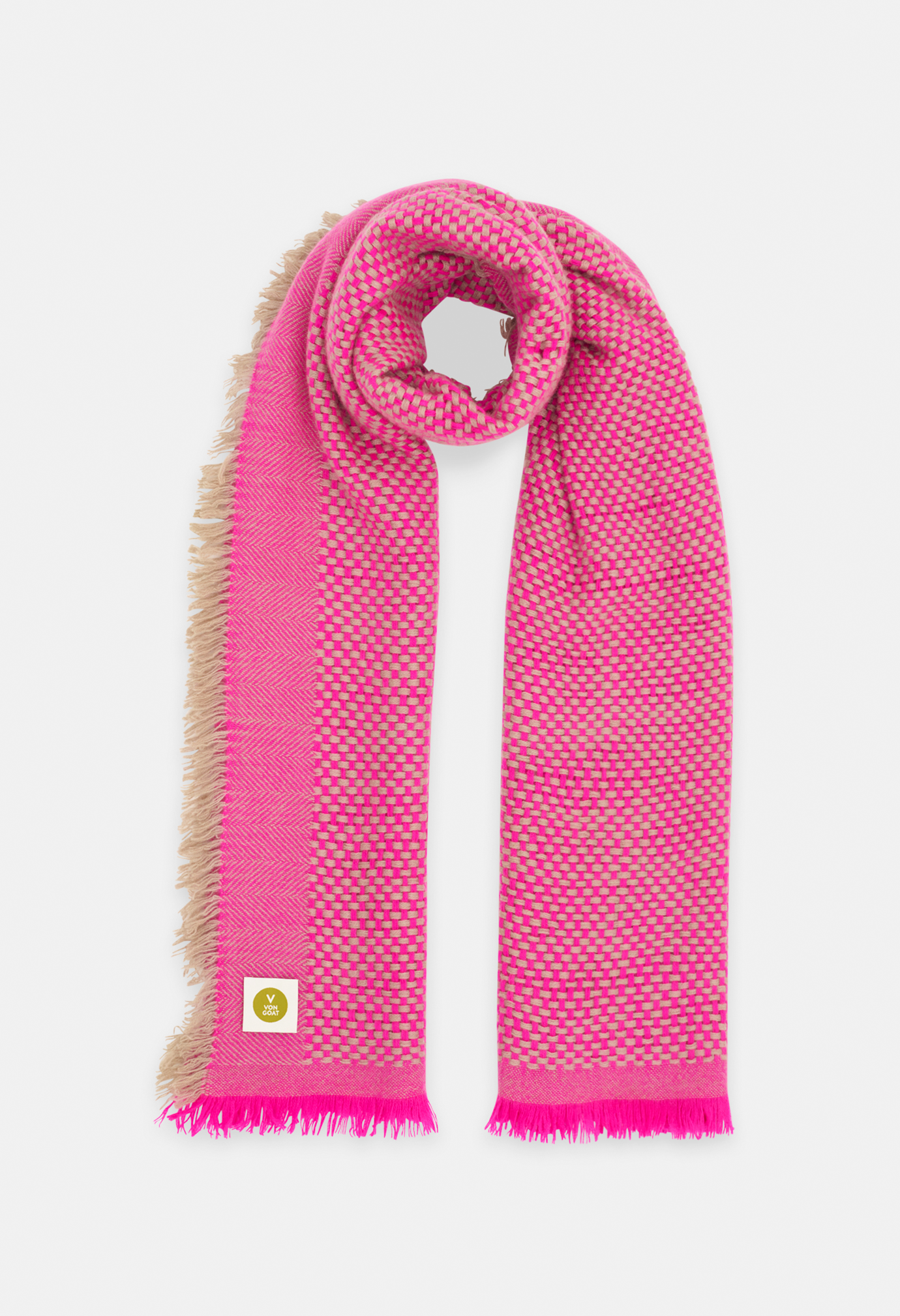 SCARF NEON PINK/PLAZA TAUPE