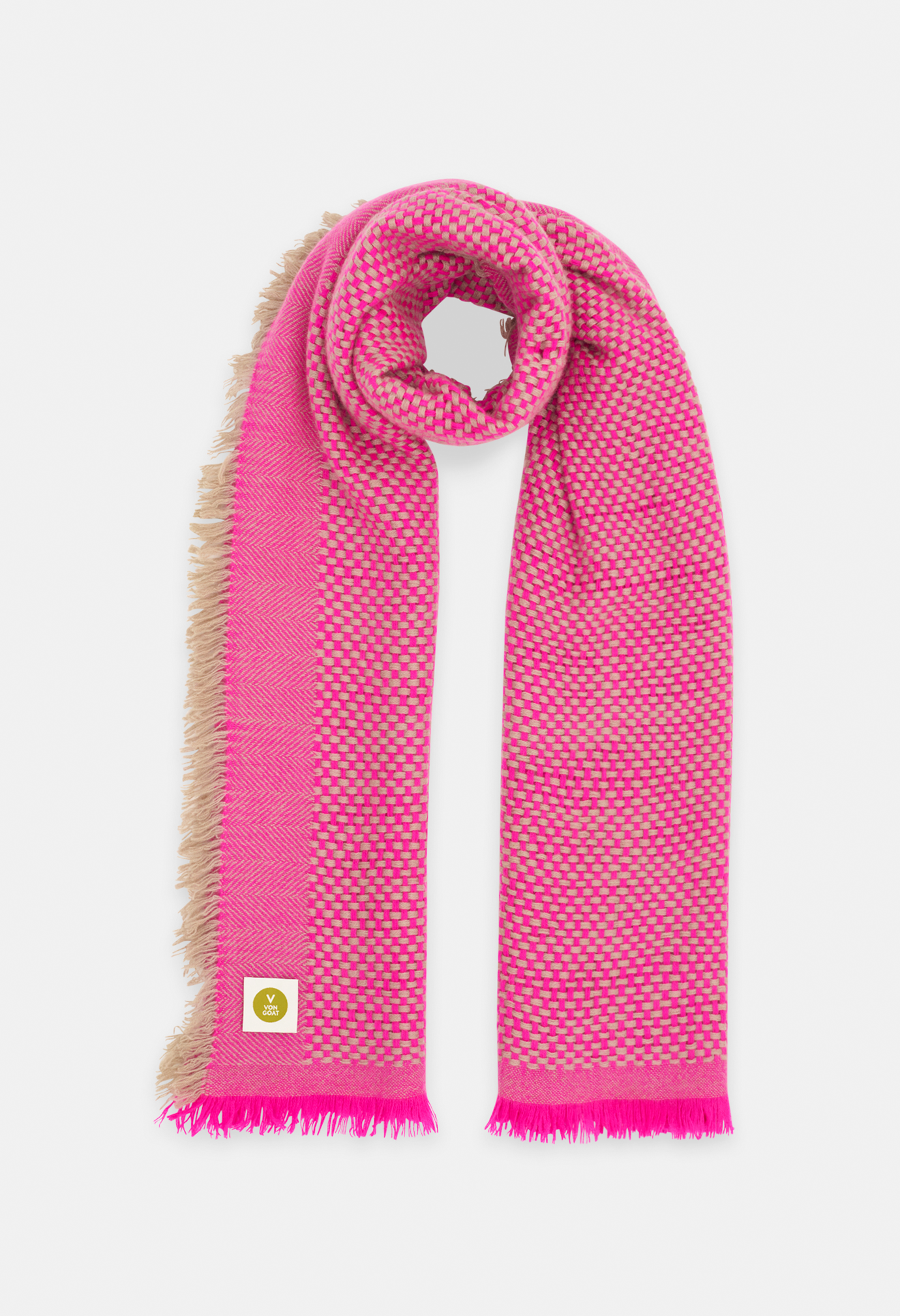 SCHAL NEON PINK/PLAZA TAUPE