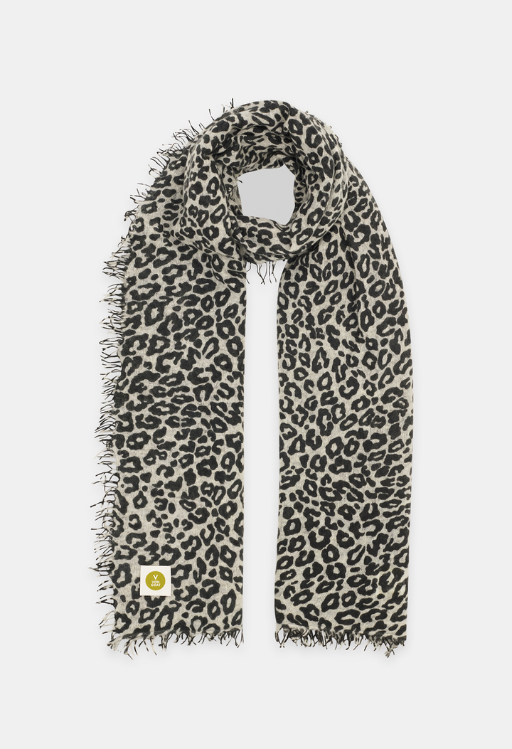 SCHAL MELANGE LIGHT GREY/BLACK Medium