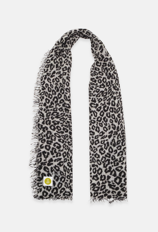 SCARF MELANGE LIGHT GREY/BLACK Medium