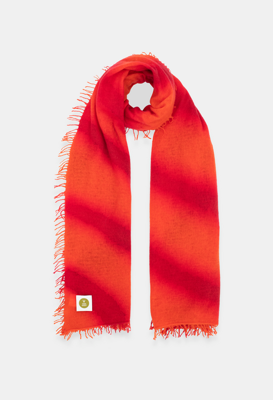 SCARF ORANGE DAISY/NEON PINK