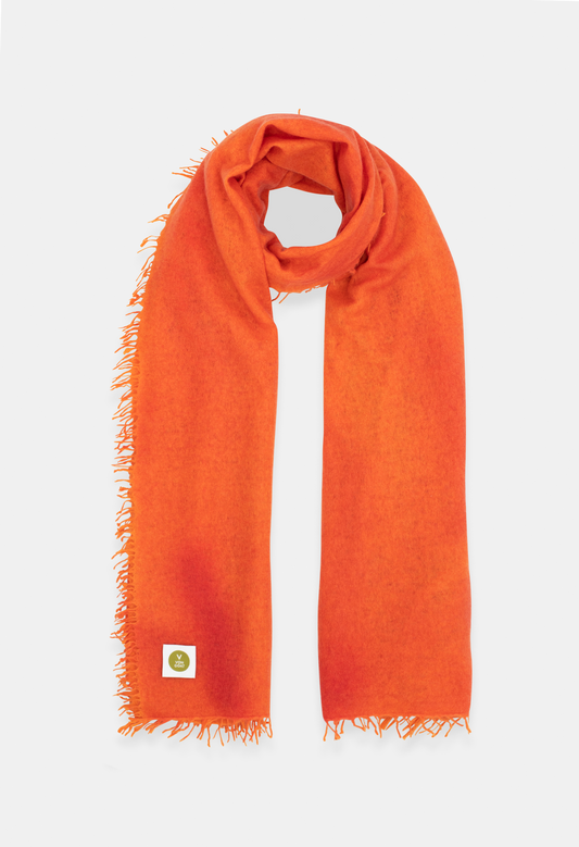 SCARF ORANGE DAISY/NEON PINK