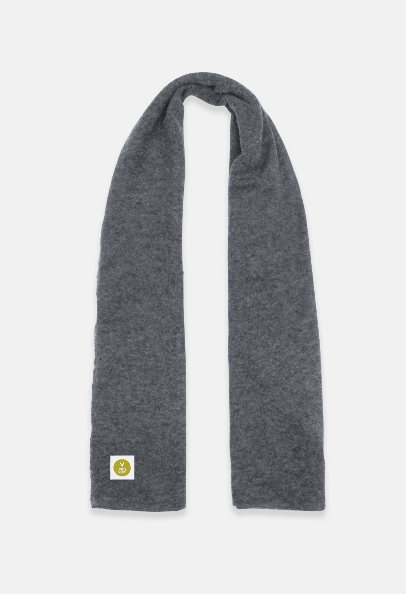 Scarf Mel. Dark Grey Medium without fringes