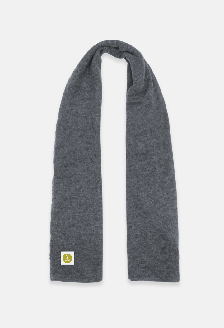 SCHAL MEL DARK GREY Medium ohne Fransen