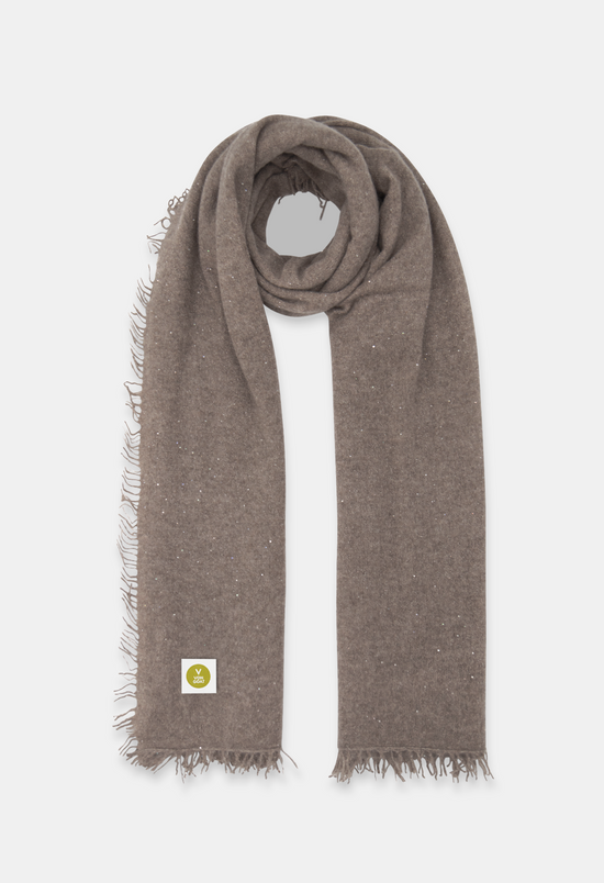 Scarf Mel. Brown Glitter