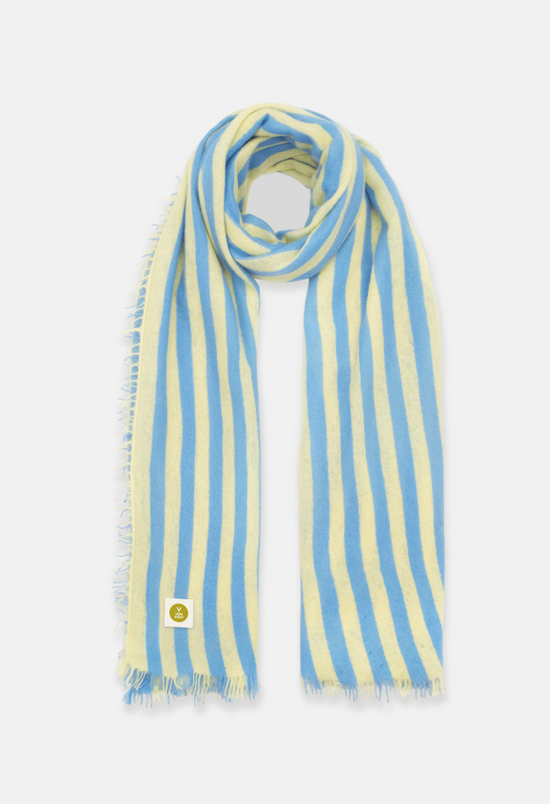 SCHAL TRANSPARENT YELLOW/DELICATE BLUE