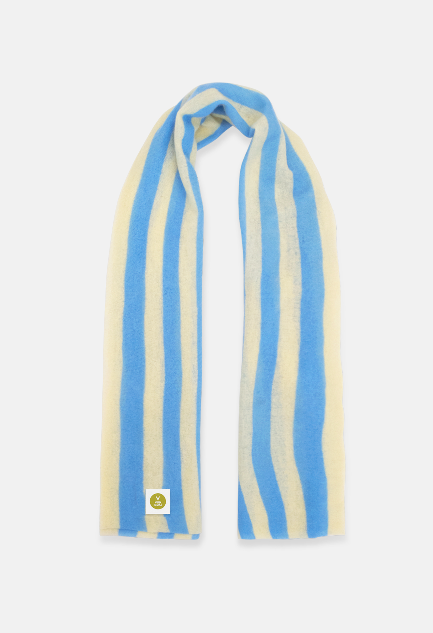 Schal Transparent Yellow/Delicate Blue Medium ohne Fransen