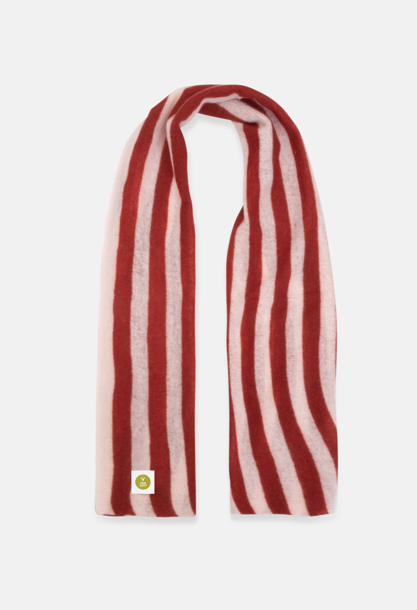 Scarf White/Red Ochre Medium