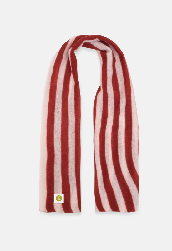 Scarf White/Red Ochre Medium