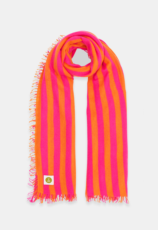 SCARF NEON PINK/ORANGE DAISY