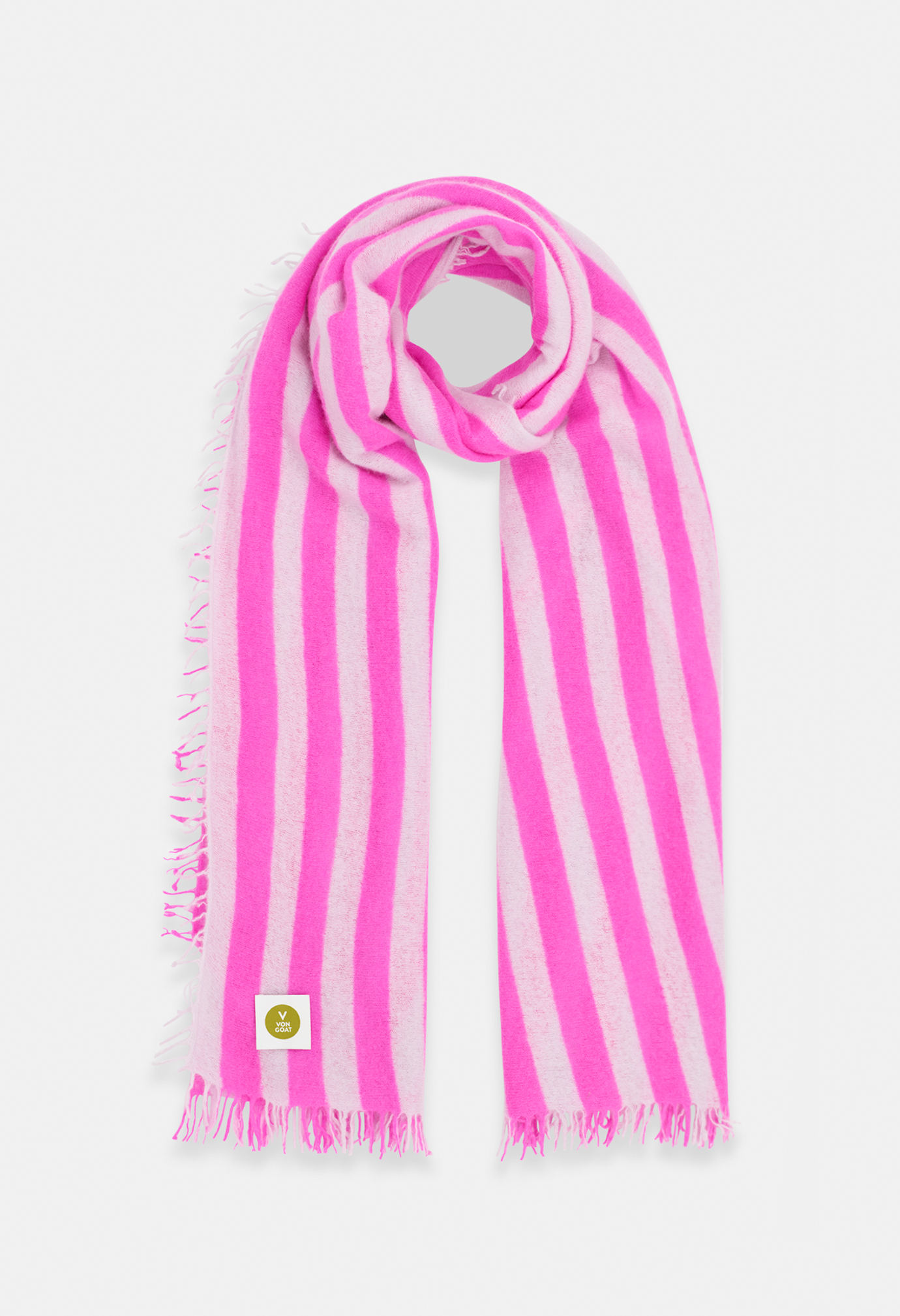 SCARF NEON PINK/LIGHT GREY