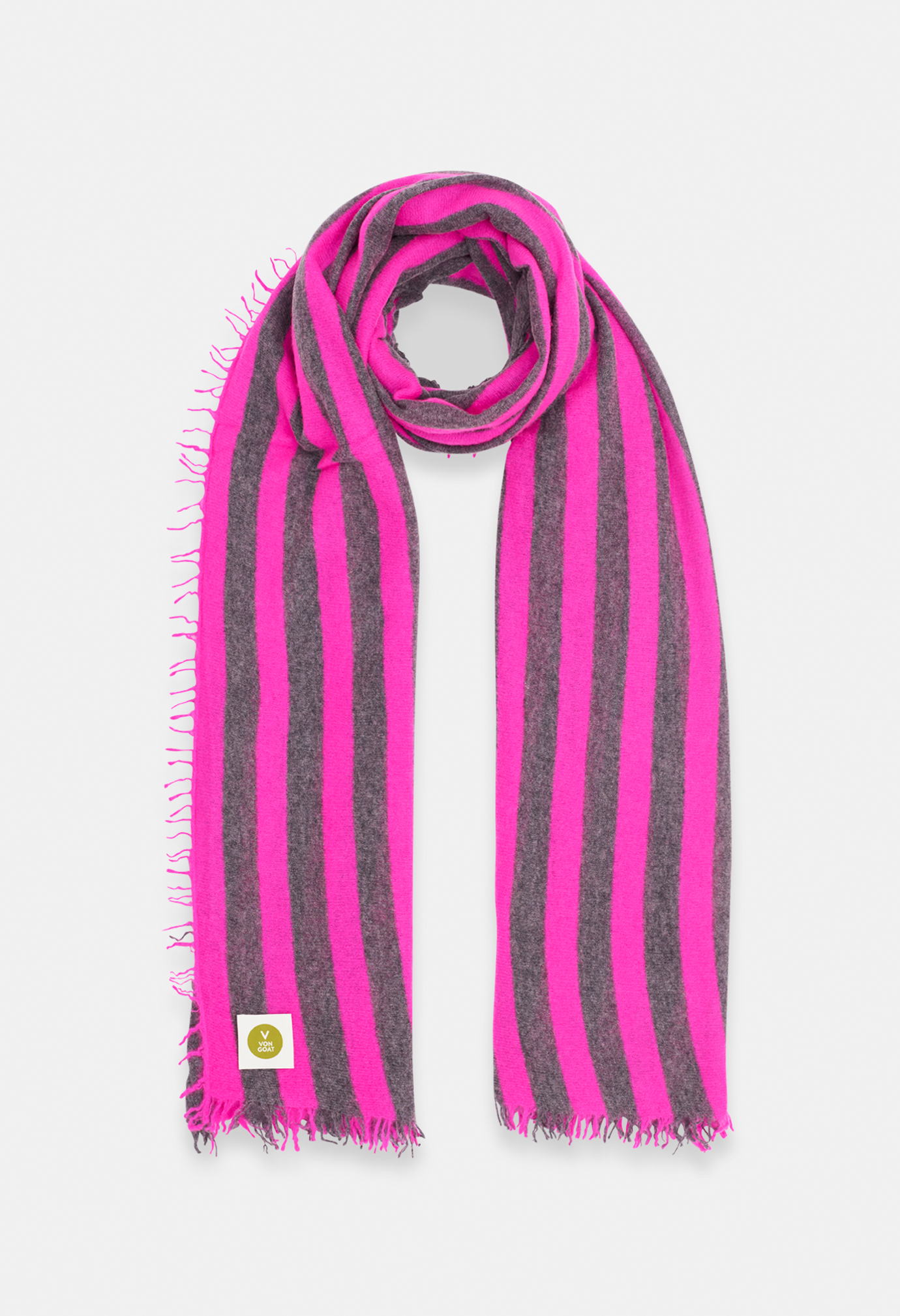 SCARF NEON PINK/GREY MELANGE