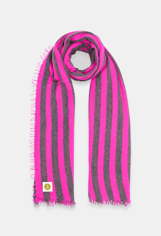 SCARF NEON PINK/GREY MELANGE