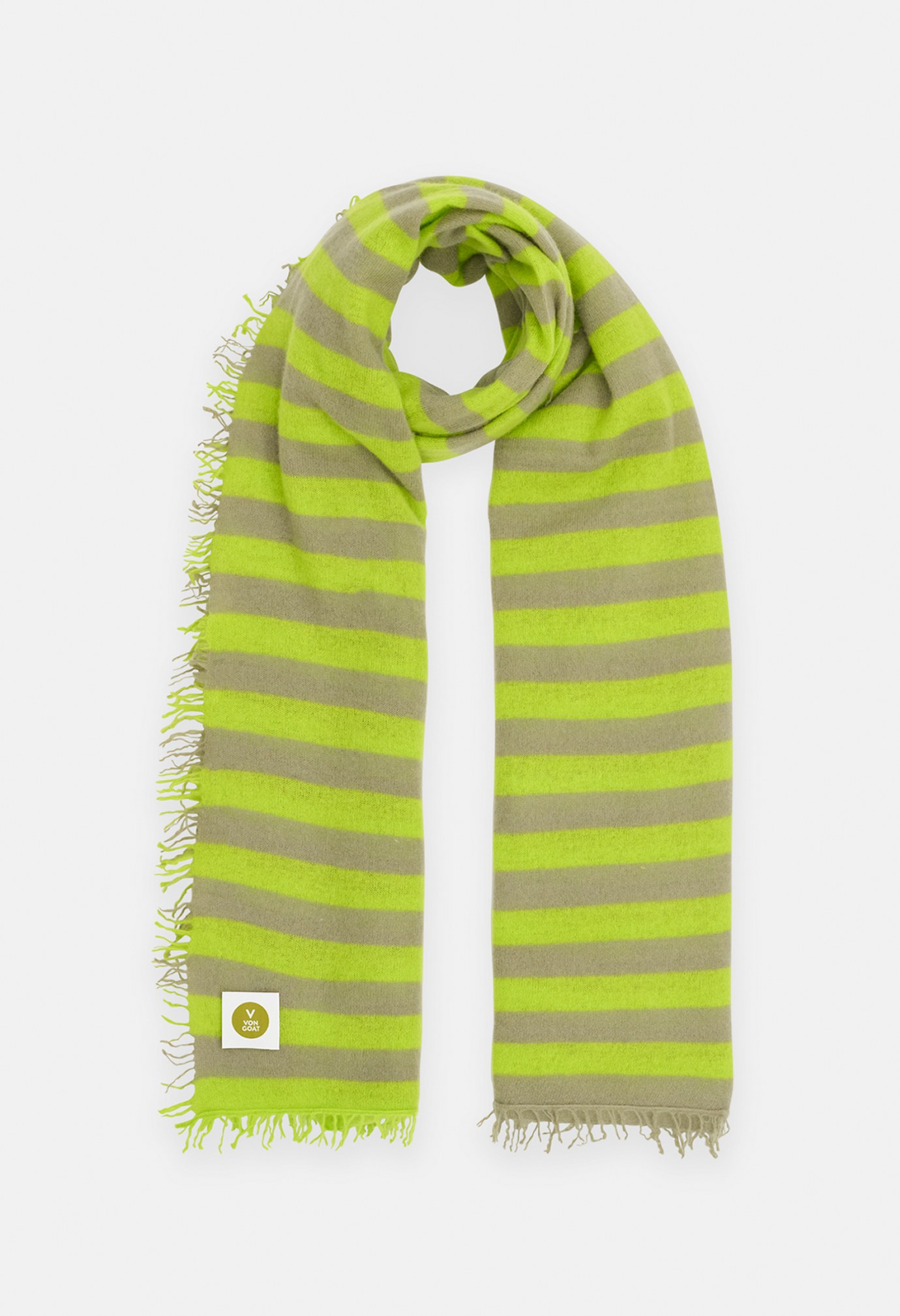 SCARF NEON YELLOW/DUSKY GREEN