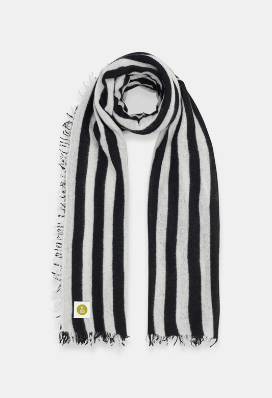 SCARF BRIGHT WHITE/BLACK