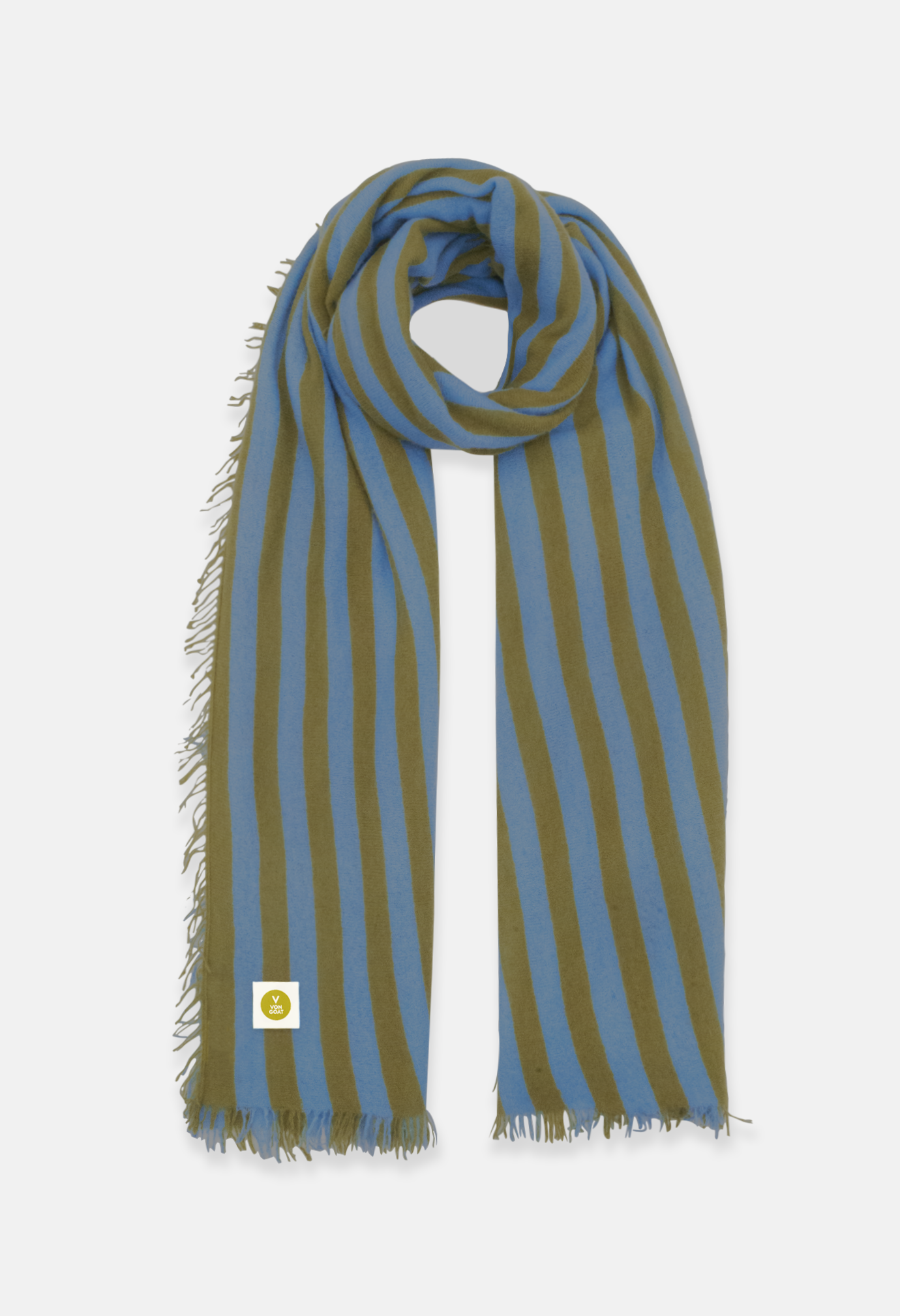 SCARF FIR GREEN/DELICATE BLUE