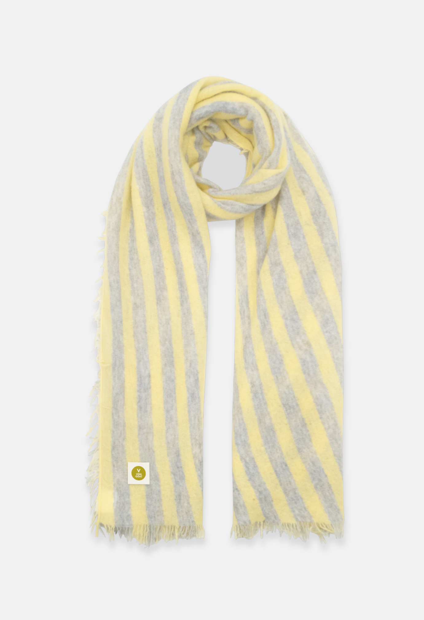 SCHAL MEL LIGHT GREY/PASTEL YELLOW