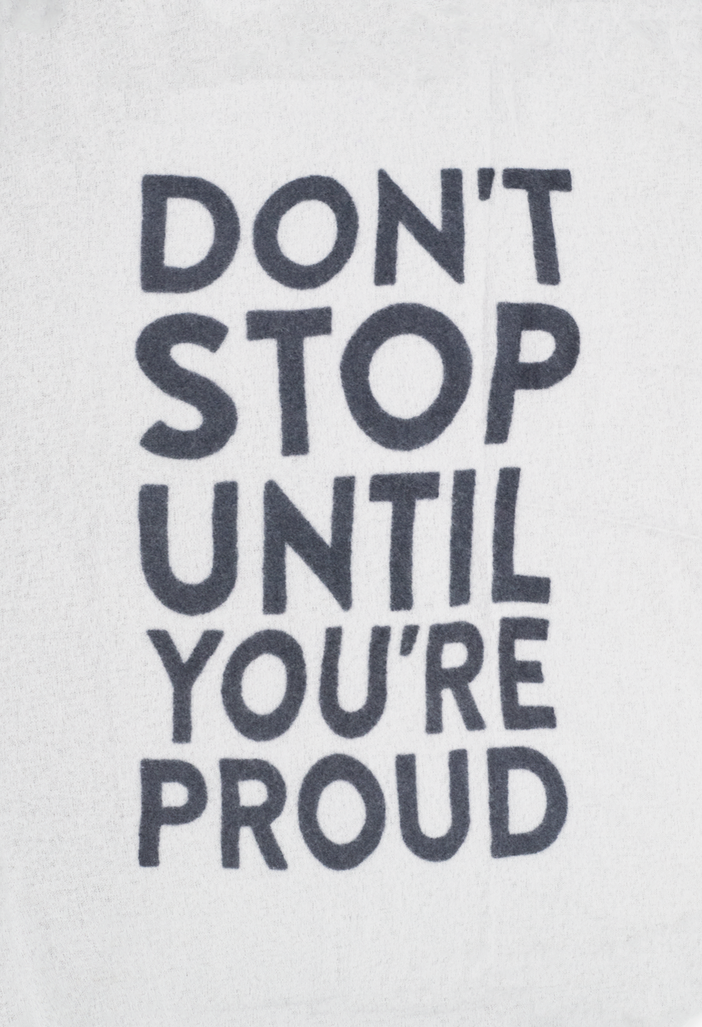 Scarf letters "PROUD"