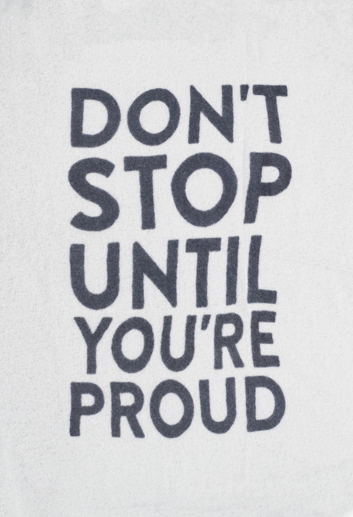 Scarf letters "PROUD"