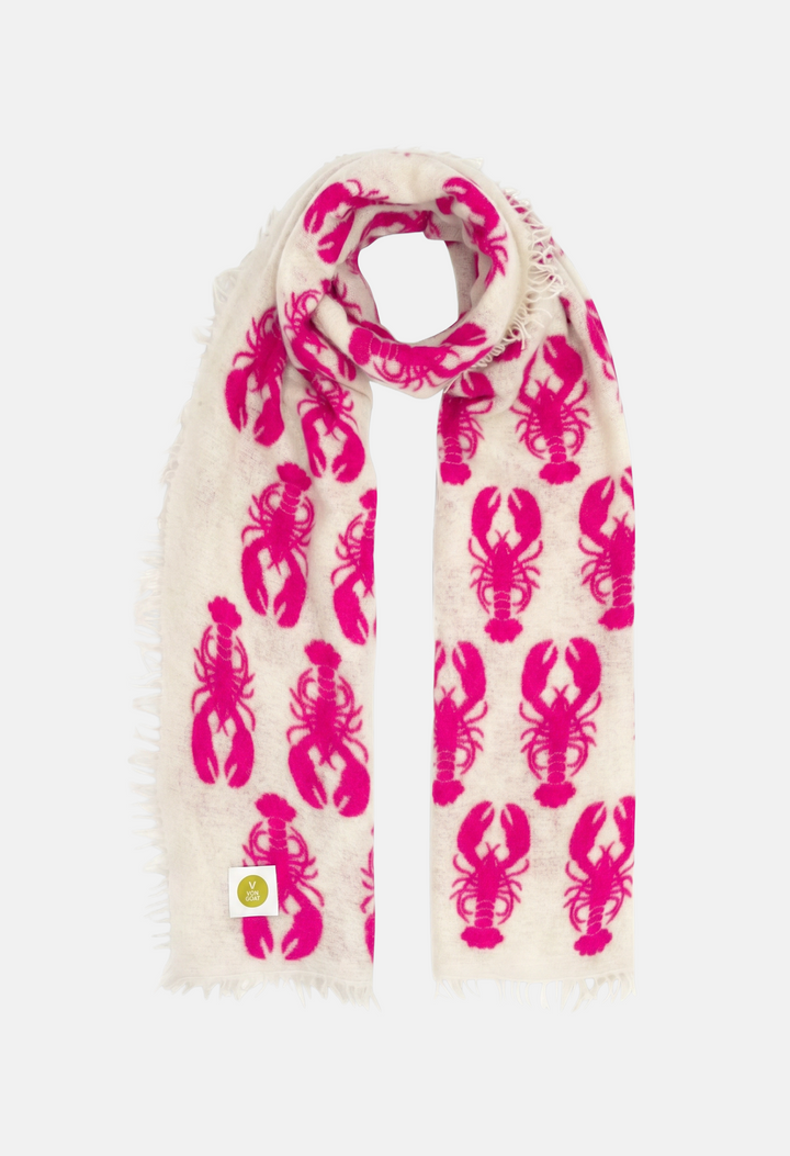 Scarf Lobster White/Sugar Plum Medium