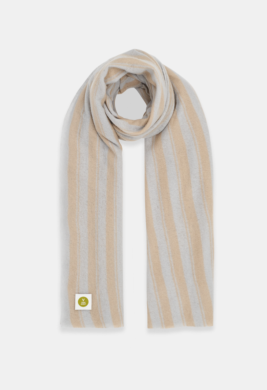 SCARF SUZY GREY/SUZY BEIGE ohne Fransen