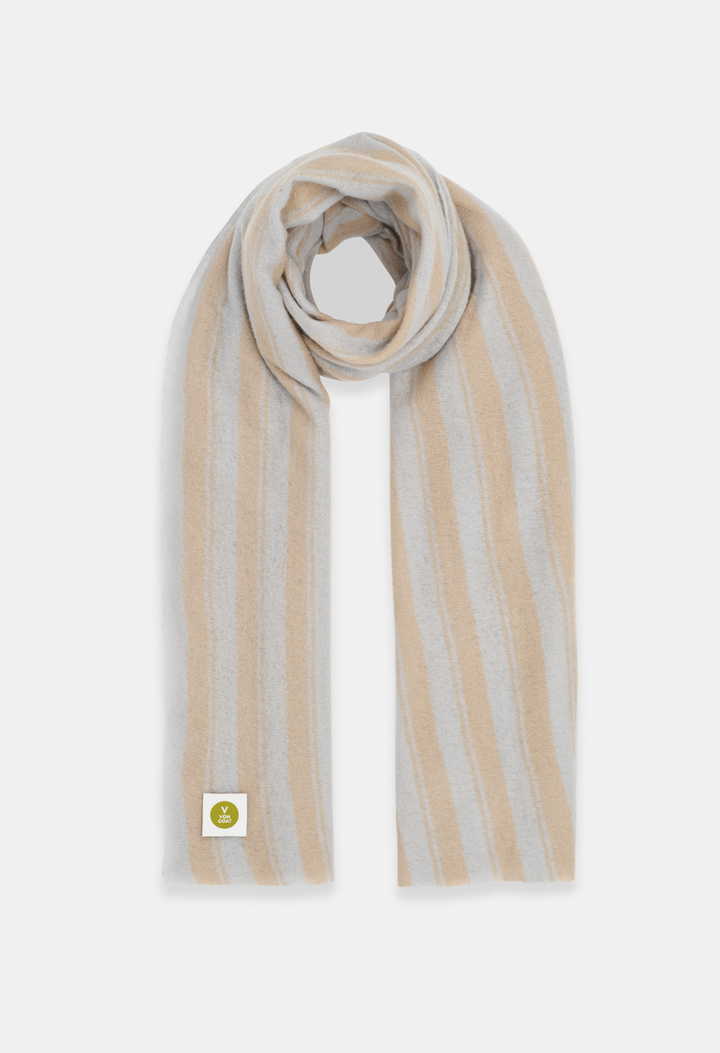 SCARF ZUSIGREY/ZUSIBEEIGE without fringes