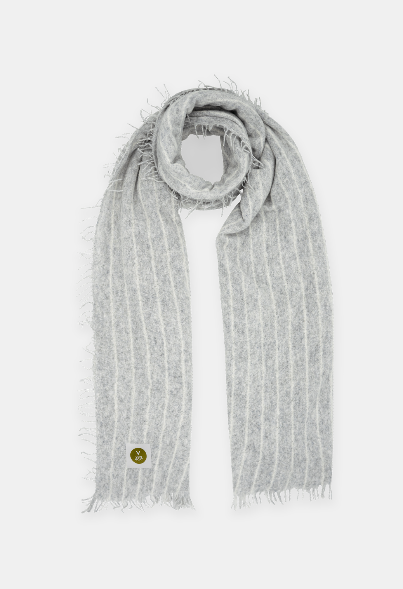 SCARF MELANGE GREY/WHITE