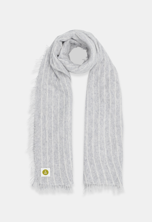 SCARF MELANGE GREY/WHITE