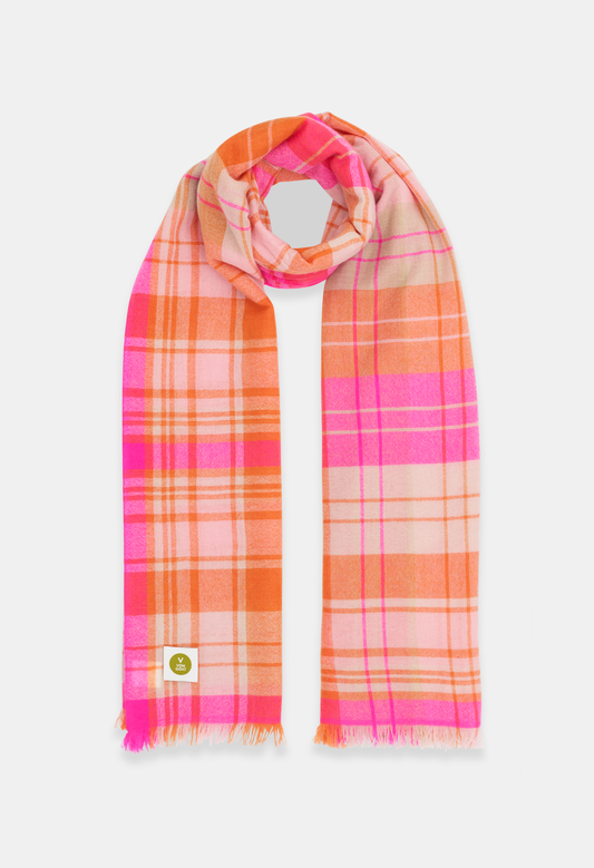 SCARF NEON PLUM/BIRCH