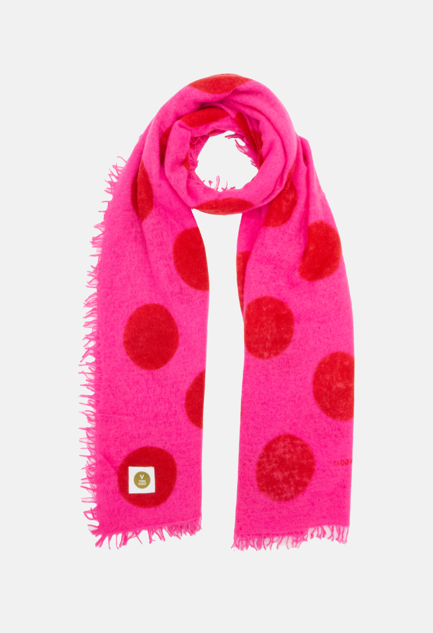 Scarf Polka Dots Neon Plum/Orange Daisy
