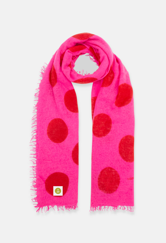 Polka Dot Scarf Sugar Plum/Orange Daisy
