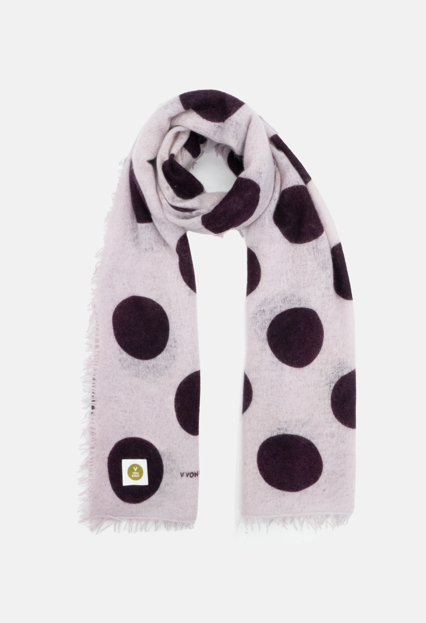 Schal Polka Dots Lavender Blue/Fig