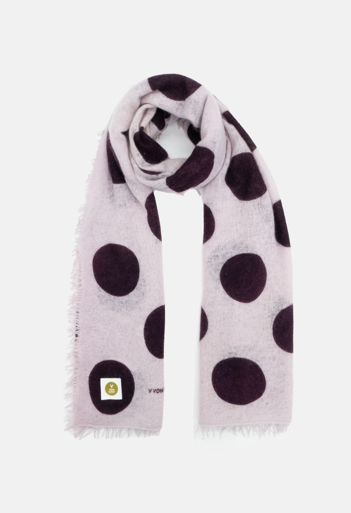 Schal Polka Dots Lavender Blue/Fig