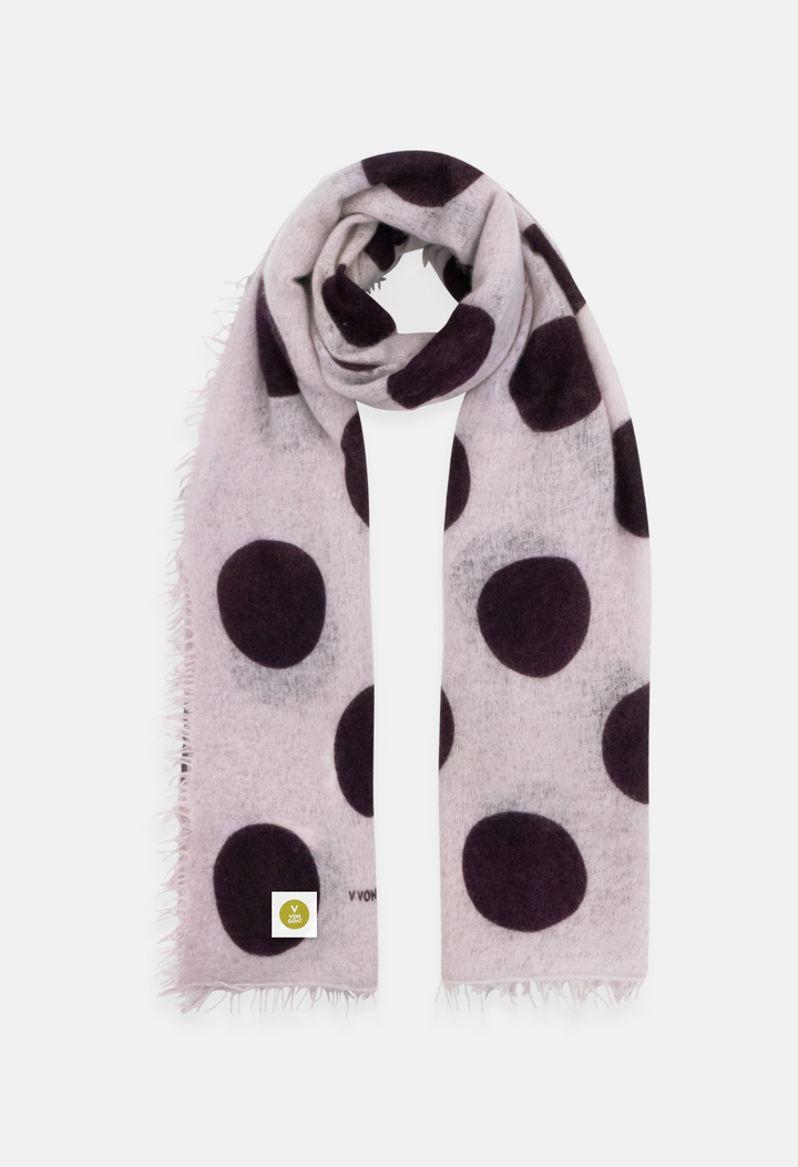 Scarf Polka Dots Lavender Blue/Fig