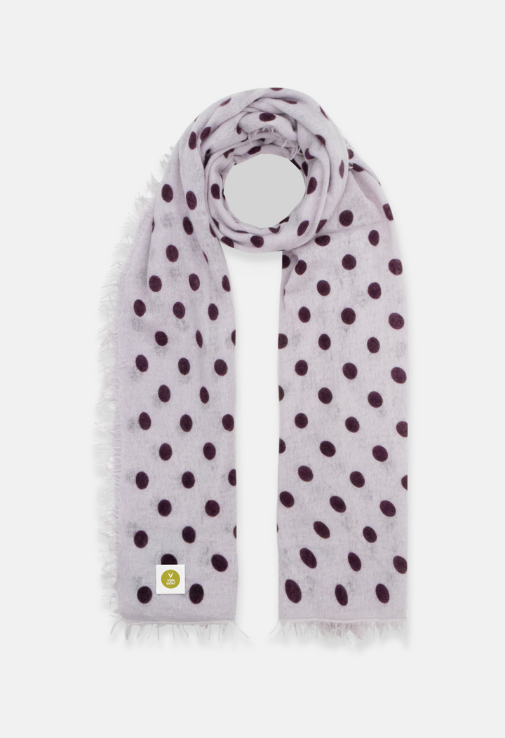 Schal Polka Dots Lavender Blue/Fig