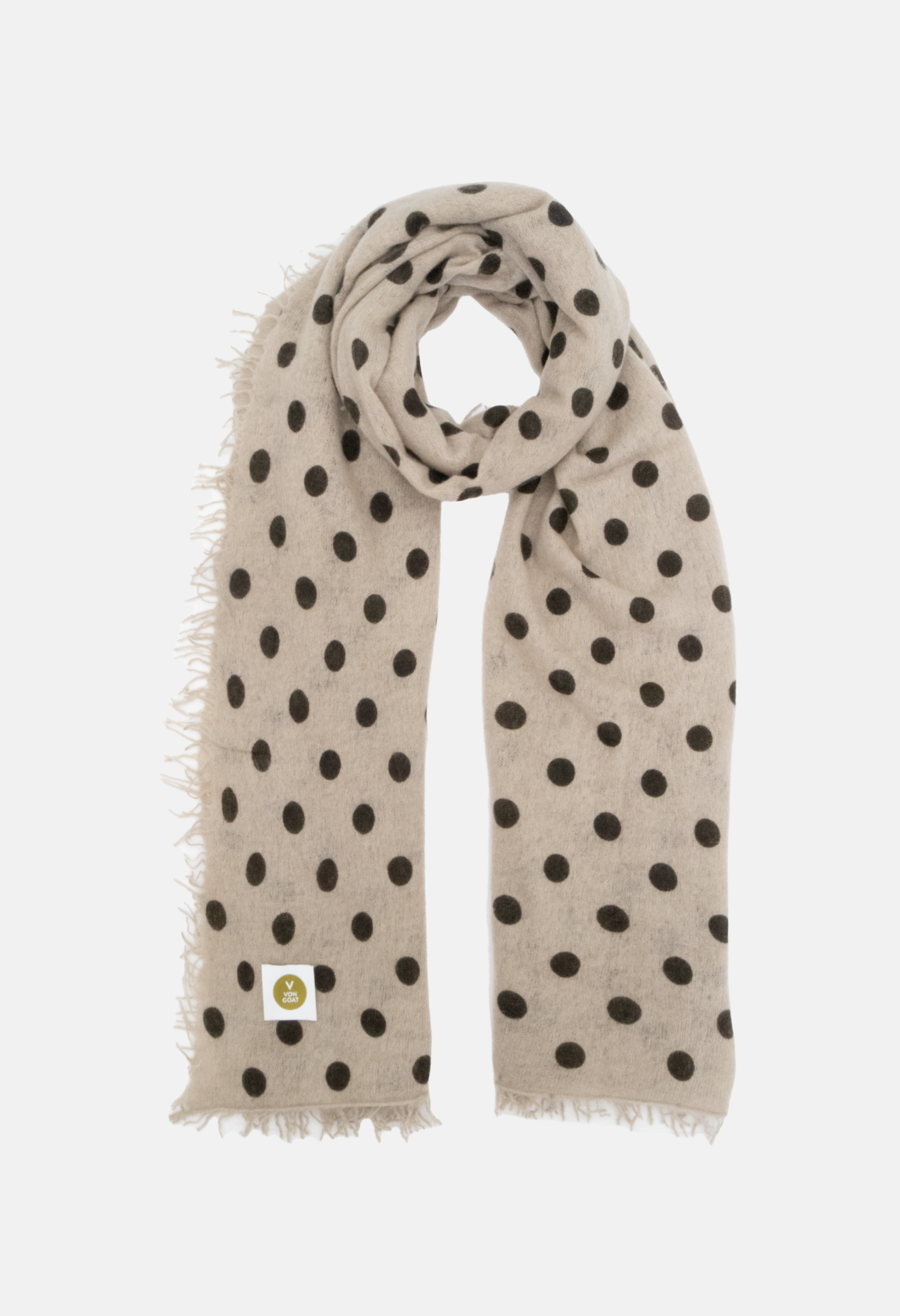 Schal Polka Dots Greige/Canteen