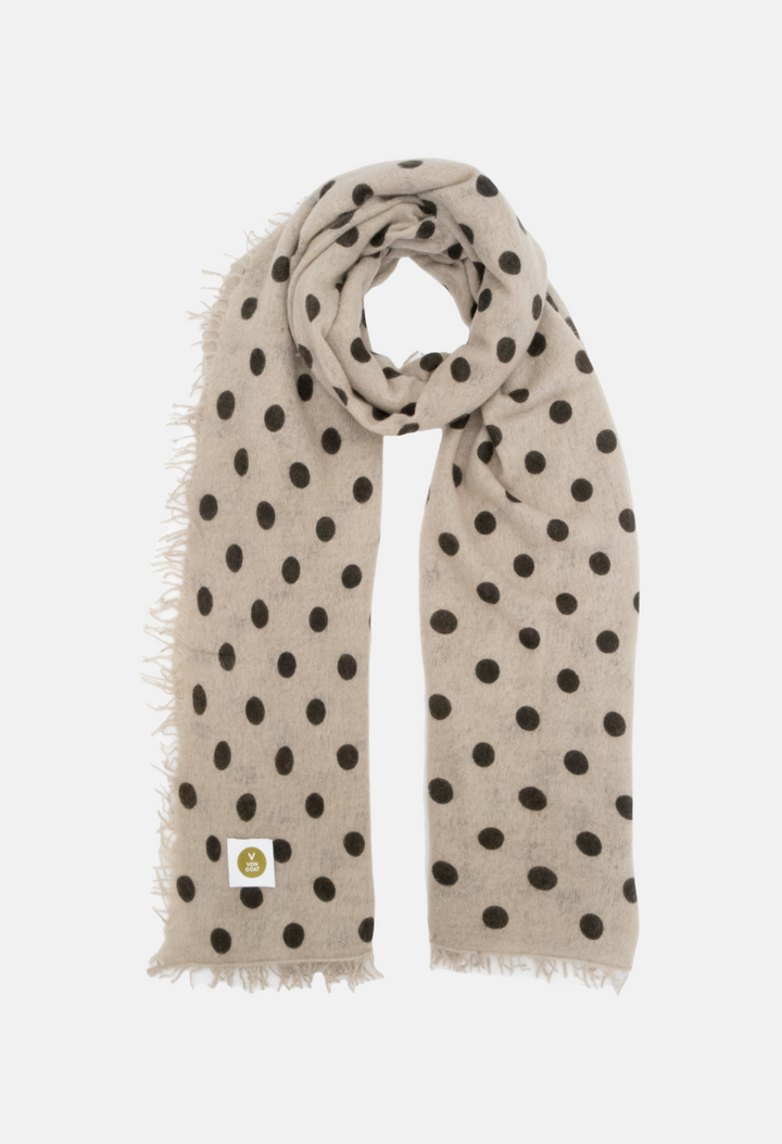 Schal Polka Dots Greige/Canteen