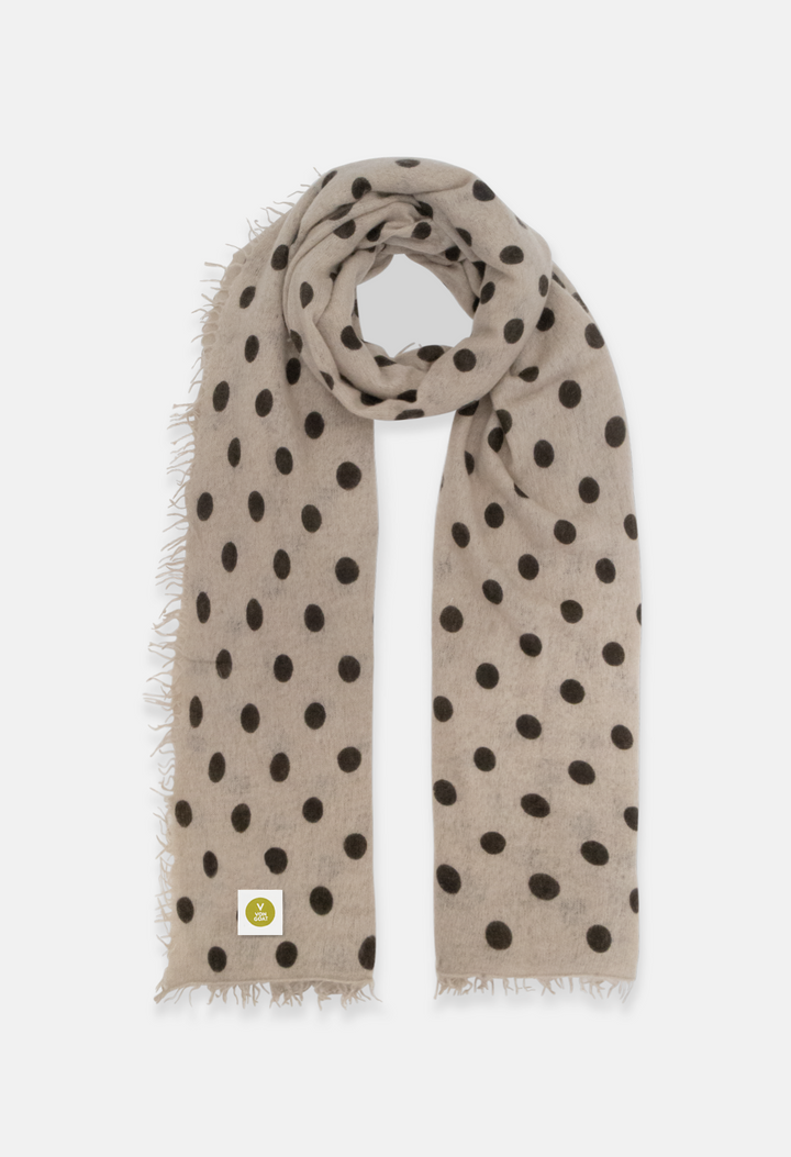 Scarf Polka Dots Greige/Canteen