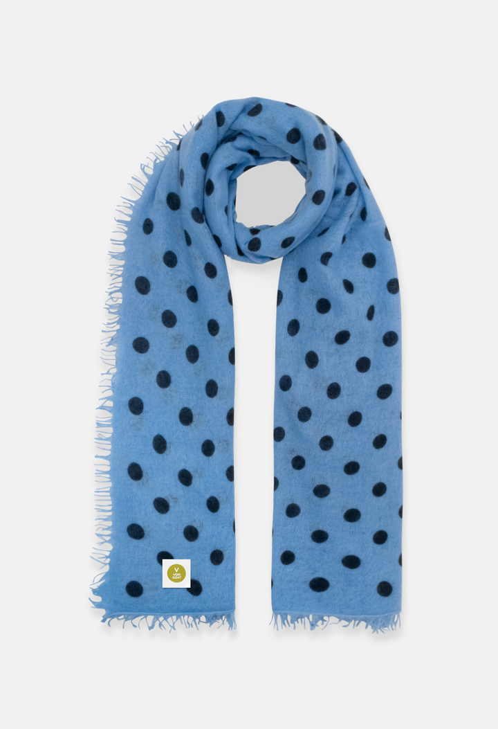 Schal Polka Dots Blue Bell/Dark Navy
