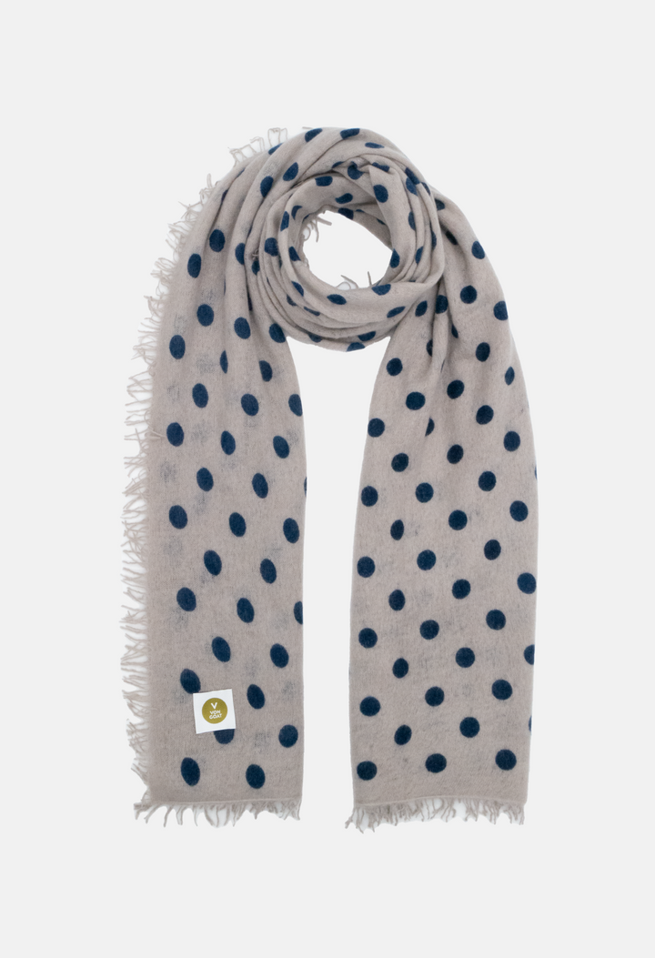 Schal Polka Dots Sandy/Dark Blue
