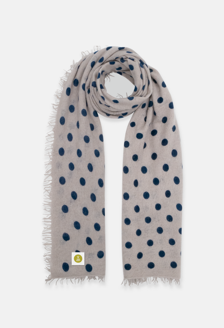 Scarf Polka Dots Sandy/Dark Blue