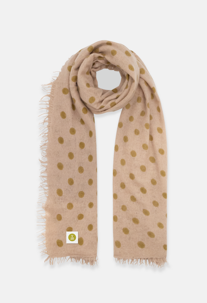 Schal Polka Dots Biscotti/Bronze