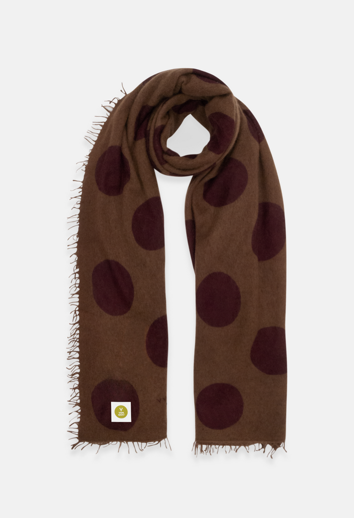 Scarf Polka Dots Toffee/Mahogany