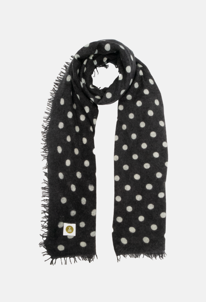 Schal Polka Dots Black/White