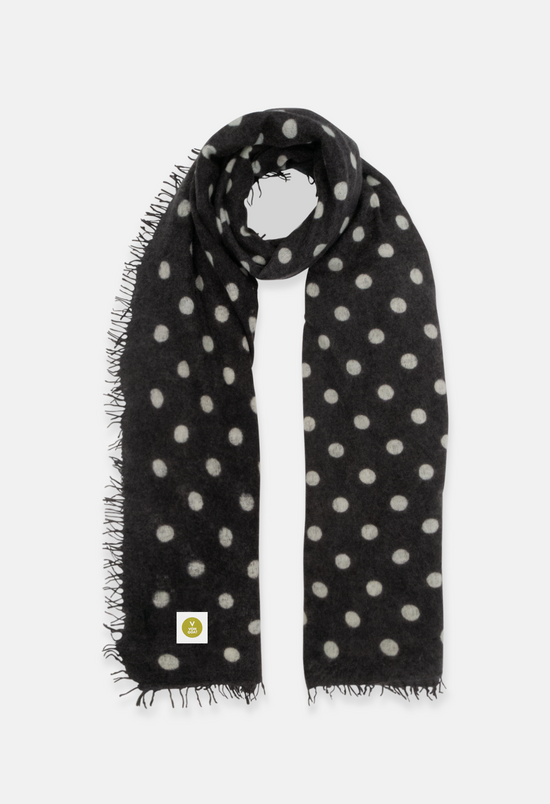 Scarf Polka Dots Black/White