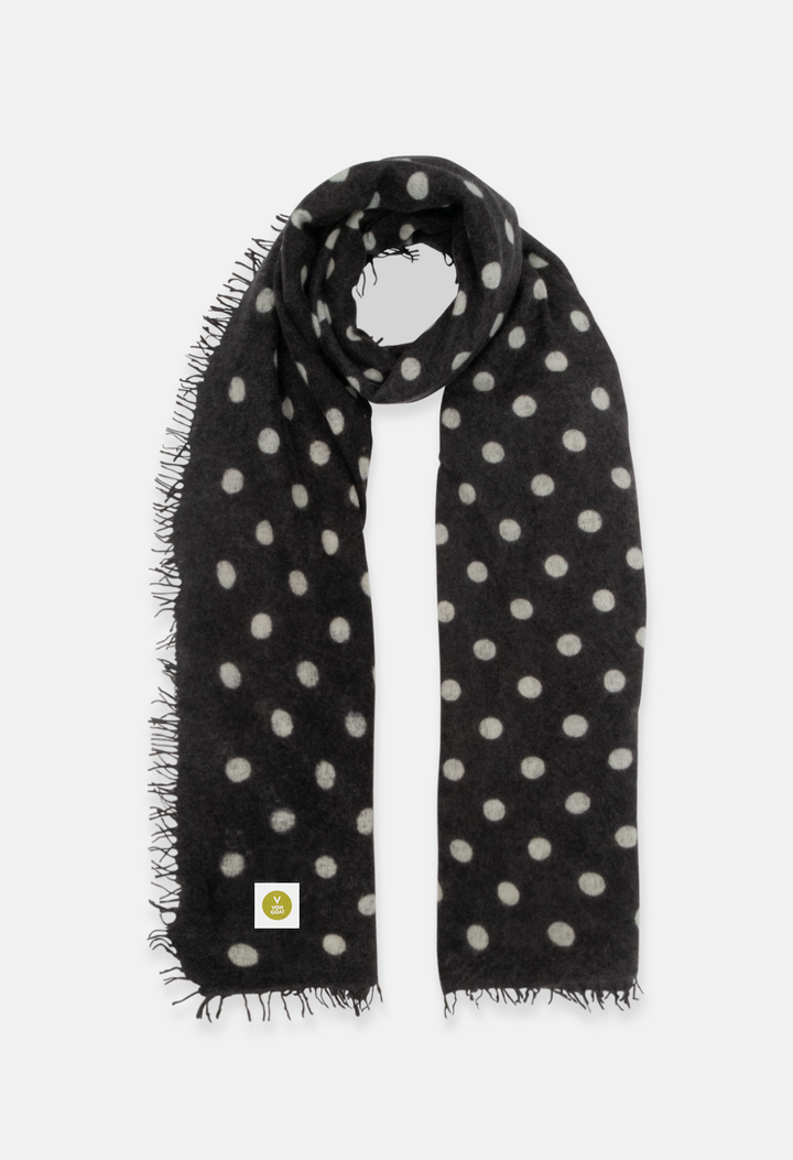 Scarf Polka Dots Black/White