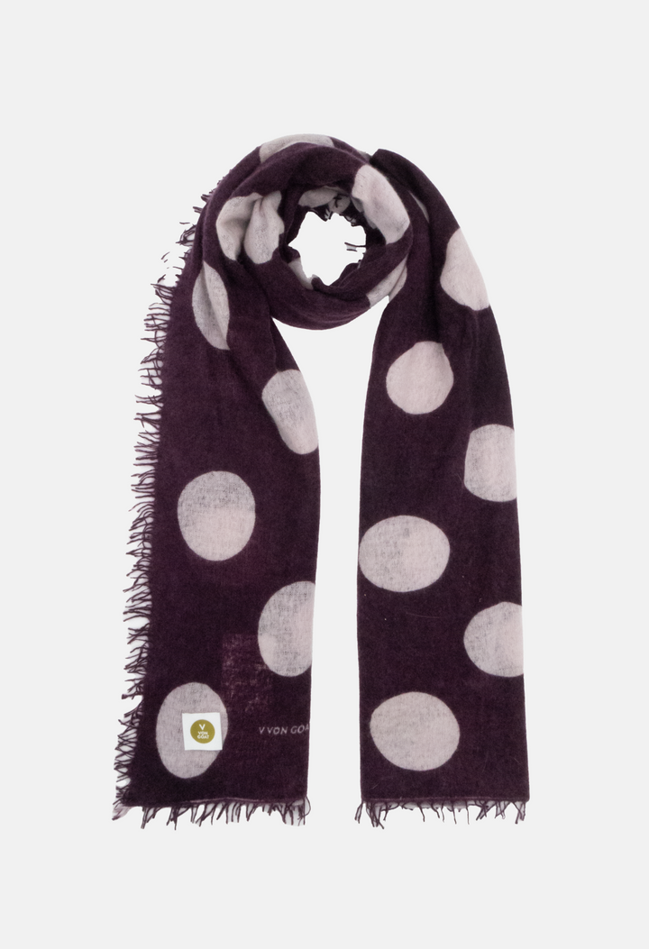 Schal Polka Dots Fig/Lavender Blue